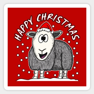 Christmas The Lake District Herdwick Sheep Cumbria Funny Magnet